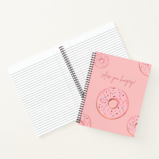 Zitat-Notebook Donut - "Haben Sie Hunger?" 🍩 💞 Notizblock (Innenseite)