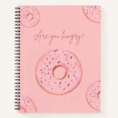 Zitat-Notebook Donut - "Haben Sie Hunger?" 🍩 💞 Notizblock (Vorderseite)