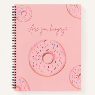 Zitat-Notebook Donut - "Haben Sie Hunger?" 🍩 💞 Notizblock
