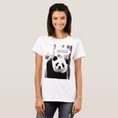 Zitat Panda Bear Custom Text Elegant Women's T-Shirt (Vorne ganz)