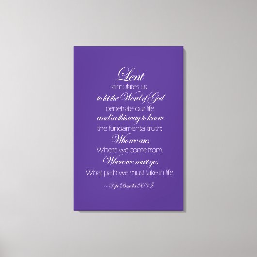 Zitat Papst Benedikt XVI. Bedeutung der Vermietung Leinwanddruck (Vorderseite)