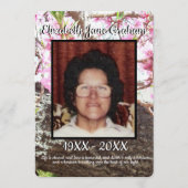 Zitat Pfirsichblüte Baum Hintergrund Beerdigung Programm (Vorderseite)