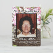 Zitat Pfirsichblüte Baum Hintergrund Beerdigung Programm (Stehend Vorderseite)