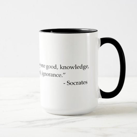 Zitat-Philosophie-Kaffee-Tasse SOCRATES Tasse (Rechts)