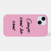 Zitat Pink Ästhetik iPhone 15 Pro Hülle (Rückseite (Horizontal))