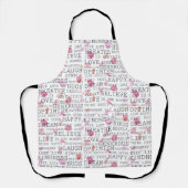 Zitat Pink Peach Rose Petals Schürze (Vorderseite)