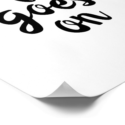 Zitat-Plakatleben schwarz auf weiß Poster (Ecke)