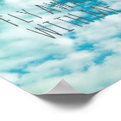 Zitat Poster Blau Himmel Natur Foto mit Text (Ecke)