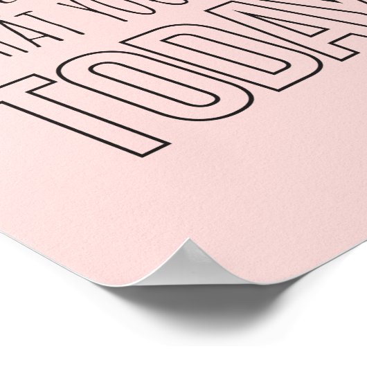 Zitat-Poster der Zukunft rosa Trend Poster (Ecke)