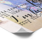 Zitat-Poster für personalisierte Mutter-Tochter-Fo Poster (Ecke)