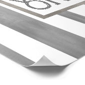 Zitat Poster Gute Vibes nur grau Streifen (Ecke)