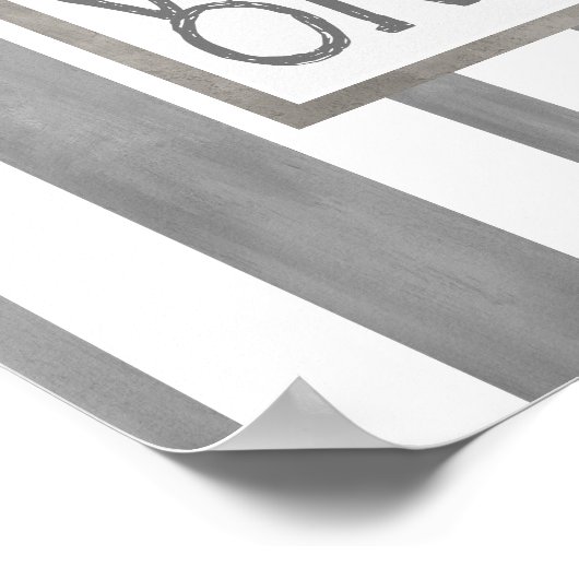 Zitat Poster Gute Vibes nur grau Streifen (Ecke)