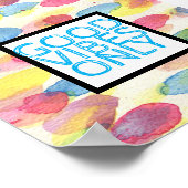 Zitat Poster gute Visionen nur Aquarellfarben Desi (Ecke)