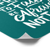 Zitat-Poster "Keine Angst" Poster (Ecke)