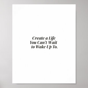 Zitat-Poster mit Inspiration -"Leben schaffen Poster