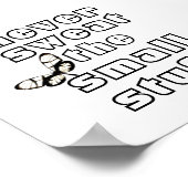 Zitat-Poster schwitzen nie die kleinen Sachen Poster (Ecke)