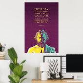 Zitat-Poster von Epictetus: Tu, was du tun musst Poster (Heimbüro)