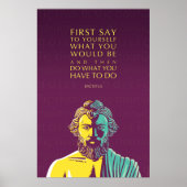 Zitat-Poster von Epictetus: Tu, was du tun musst Poster (Vorne)