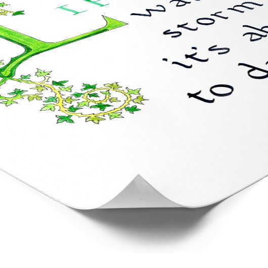 Zitat-Poster zur Lebenskalligraphie Poster (Ecke)