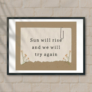 Zitat-Poster zur Lebensmotivation Poster