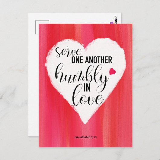 Zitat Postkarte "Servieren" (Vorne/Hinten)