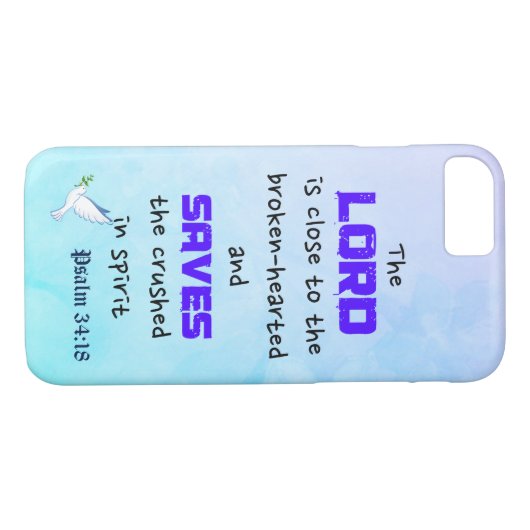 Zitat-Psalm 34:18 Case-Mate iPhone Hülle (Rückseite (Horizontal))