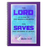 Zitat-Psalm 34:18 Notizblock (Vorderseite)