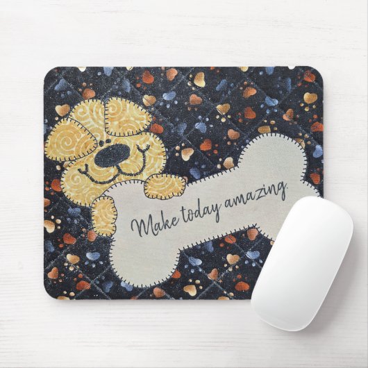 Zitat Quilt Hund Mit Knochen Mousepad (Mit Mouse)