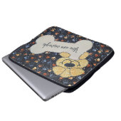 Zitat-Quilt mit Hund und Knochen Laptopschutzhülle (Vorne Knopf)