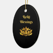 Zitat "Reiki Blessings" Keramikornament (Links)
