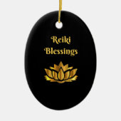 Zitat "Reiki Blessings" Keramikornament (Vorne)