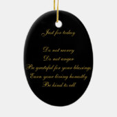 Zitat "Reiki Blessings" Keramikornament (Hinten)