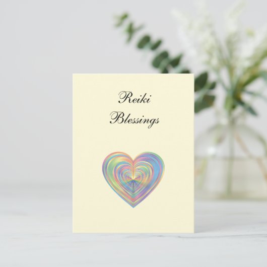 Zitat "Reiki Blessings" Postkarte (Stehend Vorderseite)