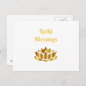 Zitat "Reiki Blessings" Postkarte (Vorne/Hinten)