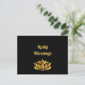 Zitat "Reiki Blessings" Postkarte (Stehend Vorderseite)
