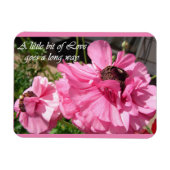 Zitat Rosa Blumengarten Magnet (Horizontal)