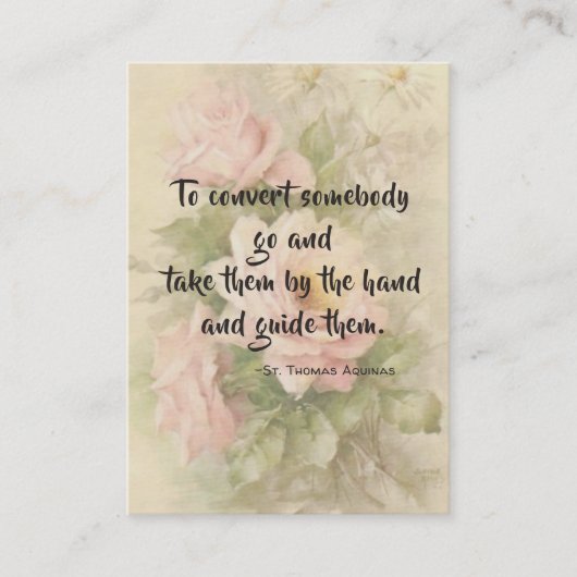 Zitat-Rosen-heilige Karte St Thomas Thomas von (Vorderseite)