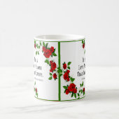 Zitat-Rosen St. Therese rot Kaffeetasse (Mittel)