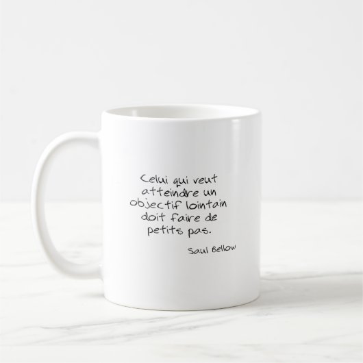 Zitat Saul Bell Kaffeetasse (Links)