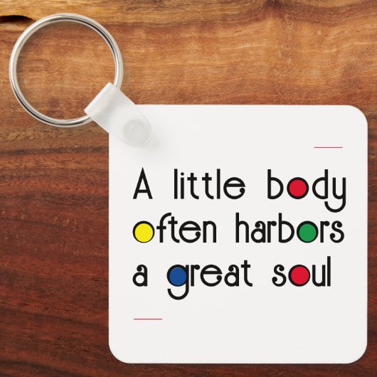 Zitat schwarz bunten Buchstaben großartiges Soul Schlüsselanhänger (Vorderseite)