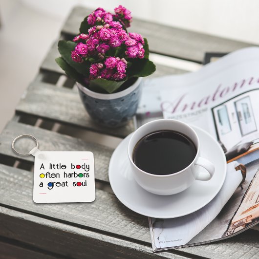 Zitat schwarz bunten Buchstaben großartiges Soul Schlüsselanhänger