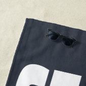 Zitat "Seas The Day" Fettschrift Strandtuch (Beispiel)