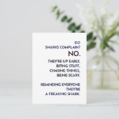 Zitat "Shark Mindset" Postkarte (Stehend Vorderseite)