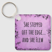 Zitat: Sie ist weggetreten und geflogen Schlüsselanhänger (Vorderseite)