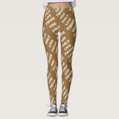 Zitat Sie nur zweimal im Text-Design Leggings (Vorderseite)