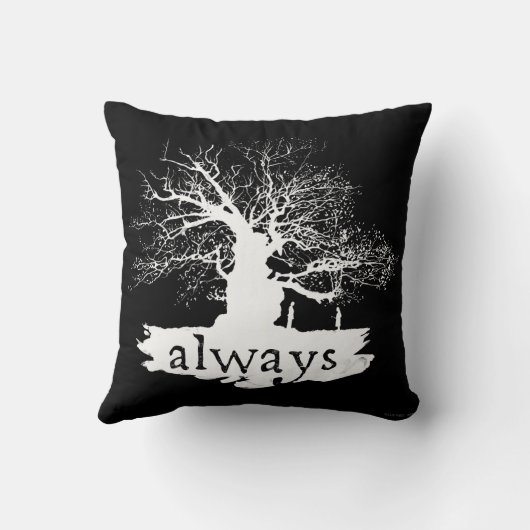 Zitat-Silhouette Harry- Potterbann-| immer Kissen (Rückseite)