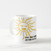Zitat-Sonnenschein-Tasse Kaffeetasse (Vorderseite Links)
