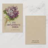 Zitat St Ignatius Loyola mit Blumen-heiliger Karte (Vorne/Hinten)