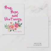 Zitat St. Padre Pio mit Blumen-heiliger Karte (Vorne/Hinten)