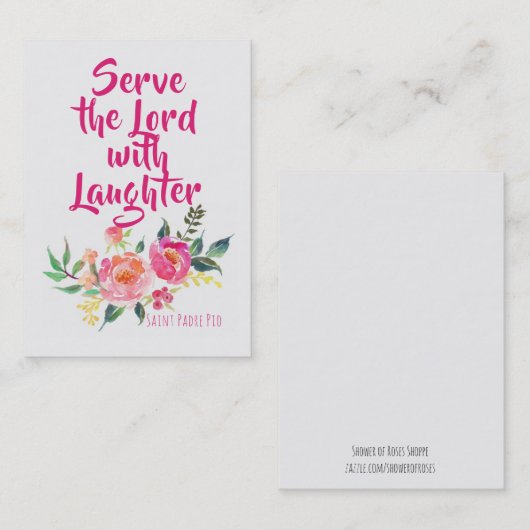 Zitat St. Padre Pio mit Blumen-heiliger Karte (Vorne/Hinten)